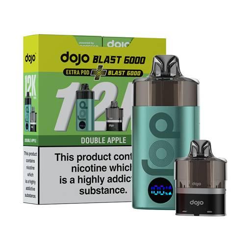 Vaporesso Dojo Blast 6000 Prefilled Pod Vape Kit Double Apple 10mg bundle