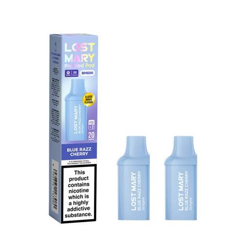 Lost Mary BM600 Prefilled Vape Pods Blue Razz Cherry