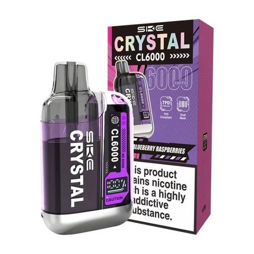 SKE Crystal CL6000 Prefilled Pod Vape Kit Blueberries Rapsberries