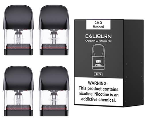 Uwell Caliburn G3 Replacement Pods 0.9 ohm (4pk)