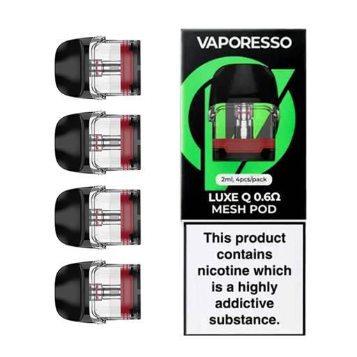 Vaporesso Luxe Q Replacement Pods 0.6 ohm (4pk)