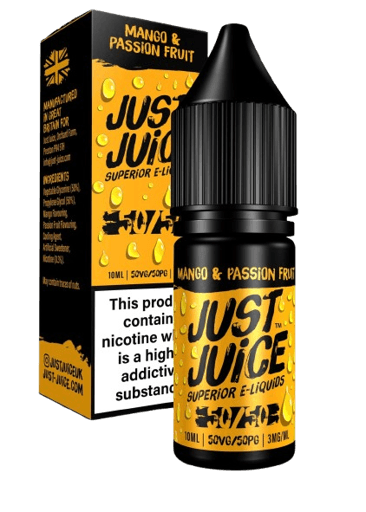 Just Juice 50/50 E-liquids Mango & Passion Fruit 3mg
